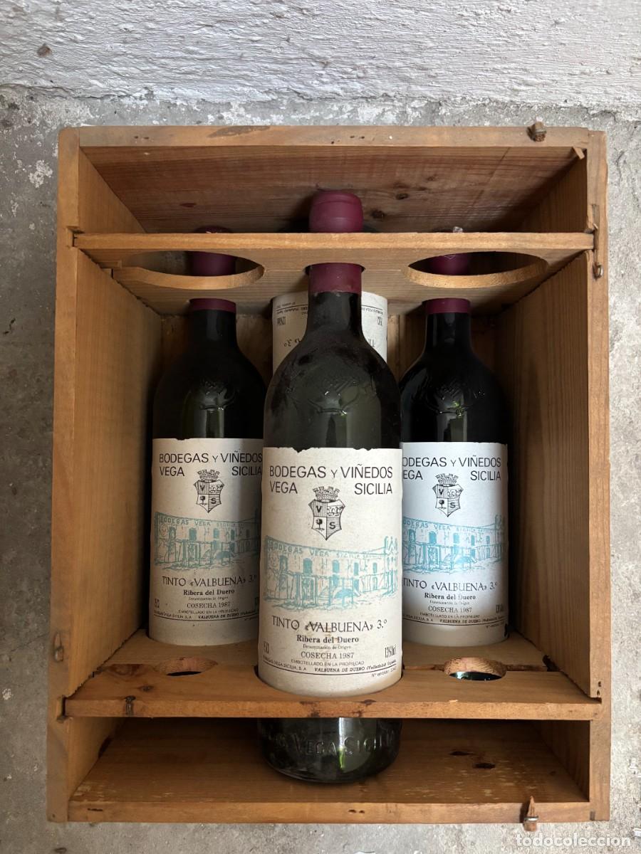 Coleccionismo de vinos y licores: 4 botellas vino Vega Sicilia Valbuena 3&ordm; 1987