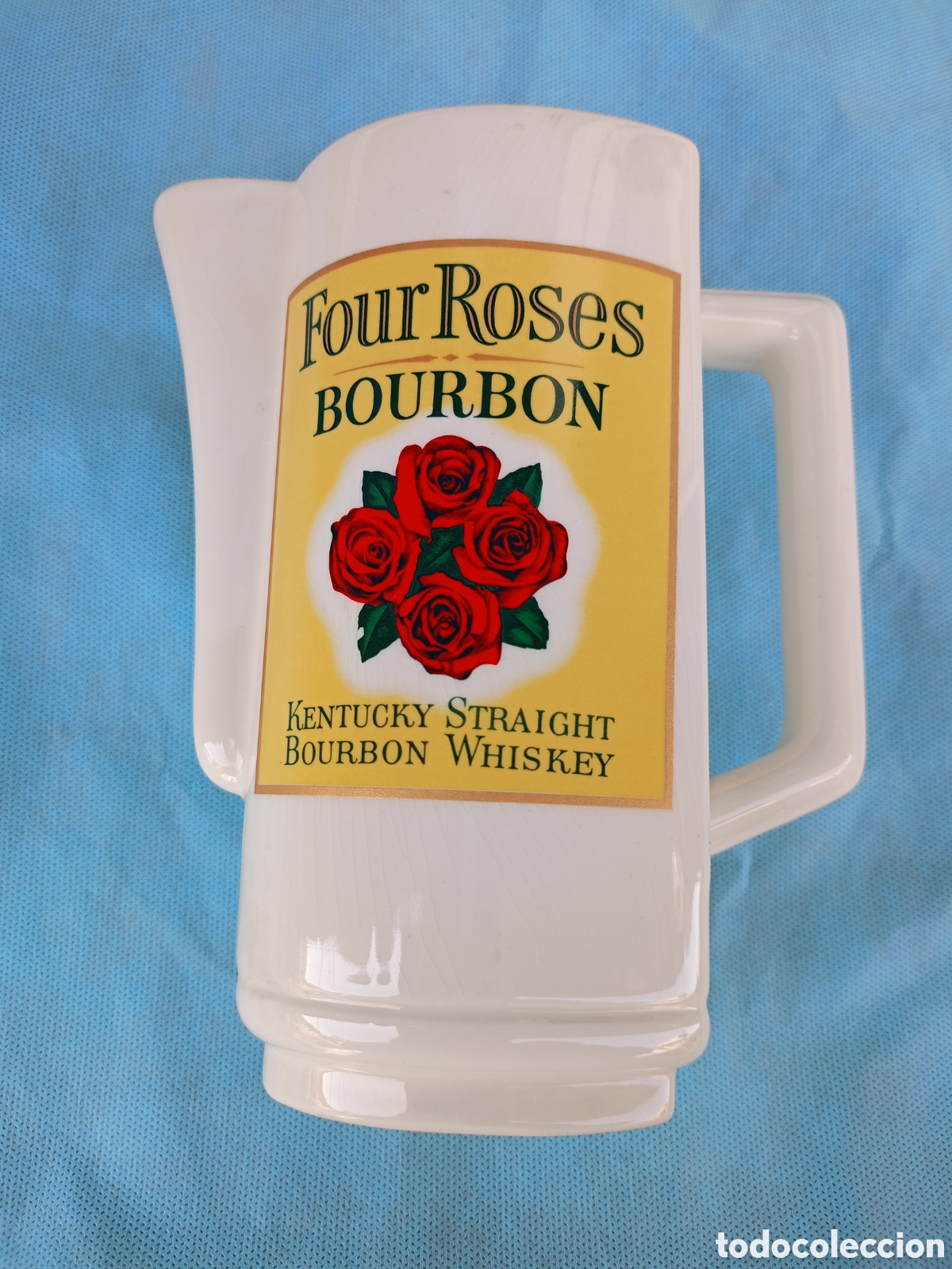 Coleccionismo de vinos y licores: JARRA DE WHISKY FOUR ROSES CUATRO ROSAS, SELLADA SAN CLAUDIO ASTURIAS.
