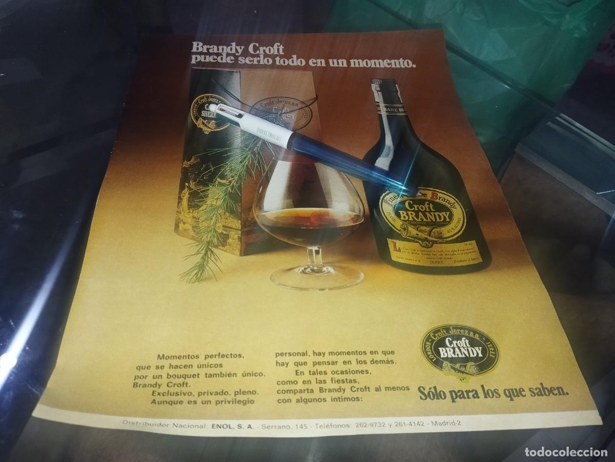 Coleccionismo de vinos y licores: BRANDY CROFT REVERSO PAQUETE TABACO LOLA ANUNCIO PUBLICIDAD REVISTA 1975 BONITO PARA ENMARCAR