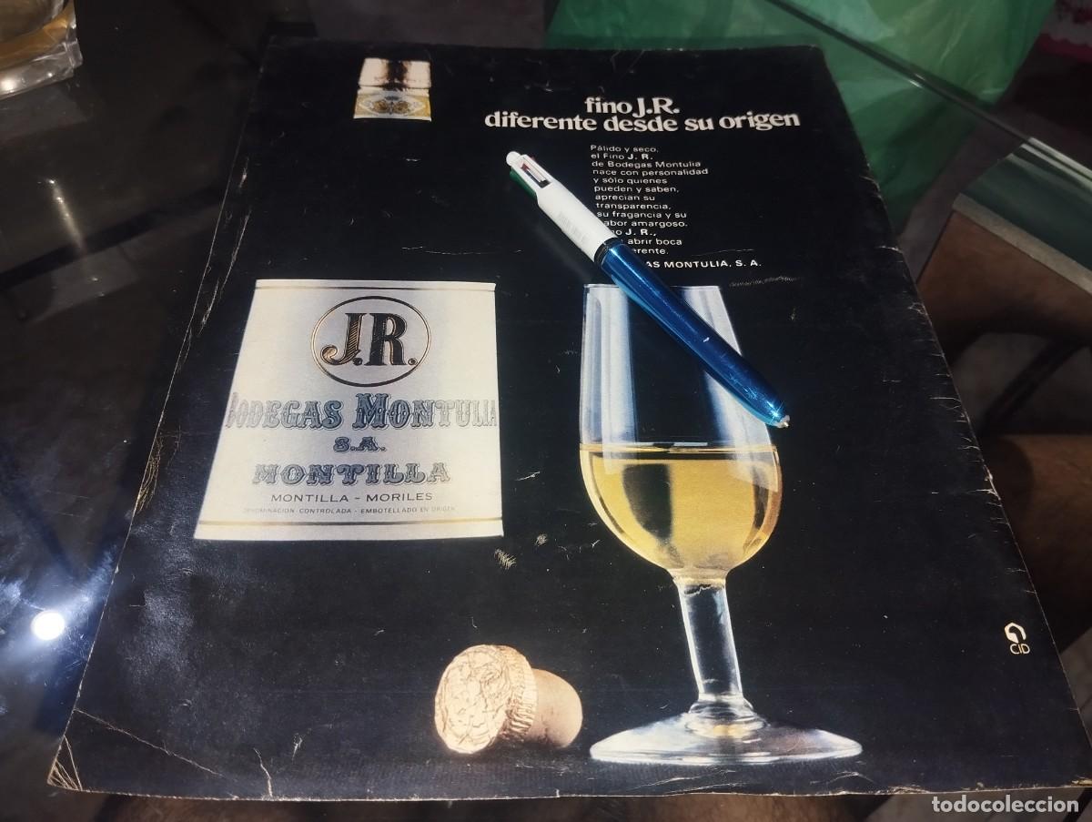 Coleccionismo de vinos y licores: J.R. FINO MONTILLA BODEGAS MONTILIA ANUNCIO PUBLICIDAD REVISTA 1975 BONITO PARA ENMARCAR