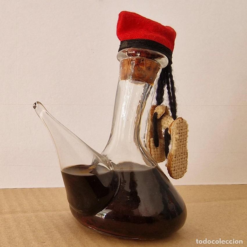 Coleccionismo de vinos y licores: BOTELLES MINI PORR&Oacute;N LICOR LLENA VINTAGE. Barretina Esparde&ntilde;as Cristal Souvenir Catalu&ntilde;a A&ntilde;os 60.