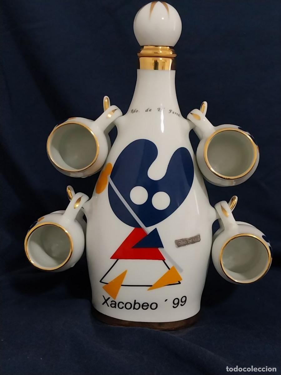 Coleccionismo de vinos y licores: Licorera de porcelana Xacobeo '99, Colecci&oacute;n Pelegr&iacute;n (Vintage)