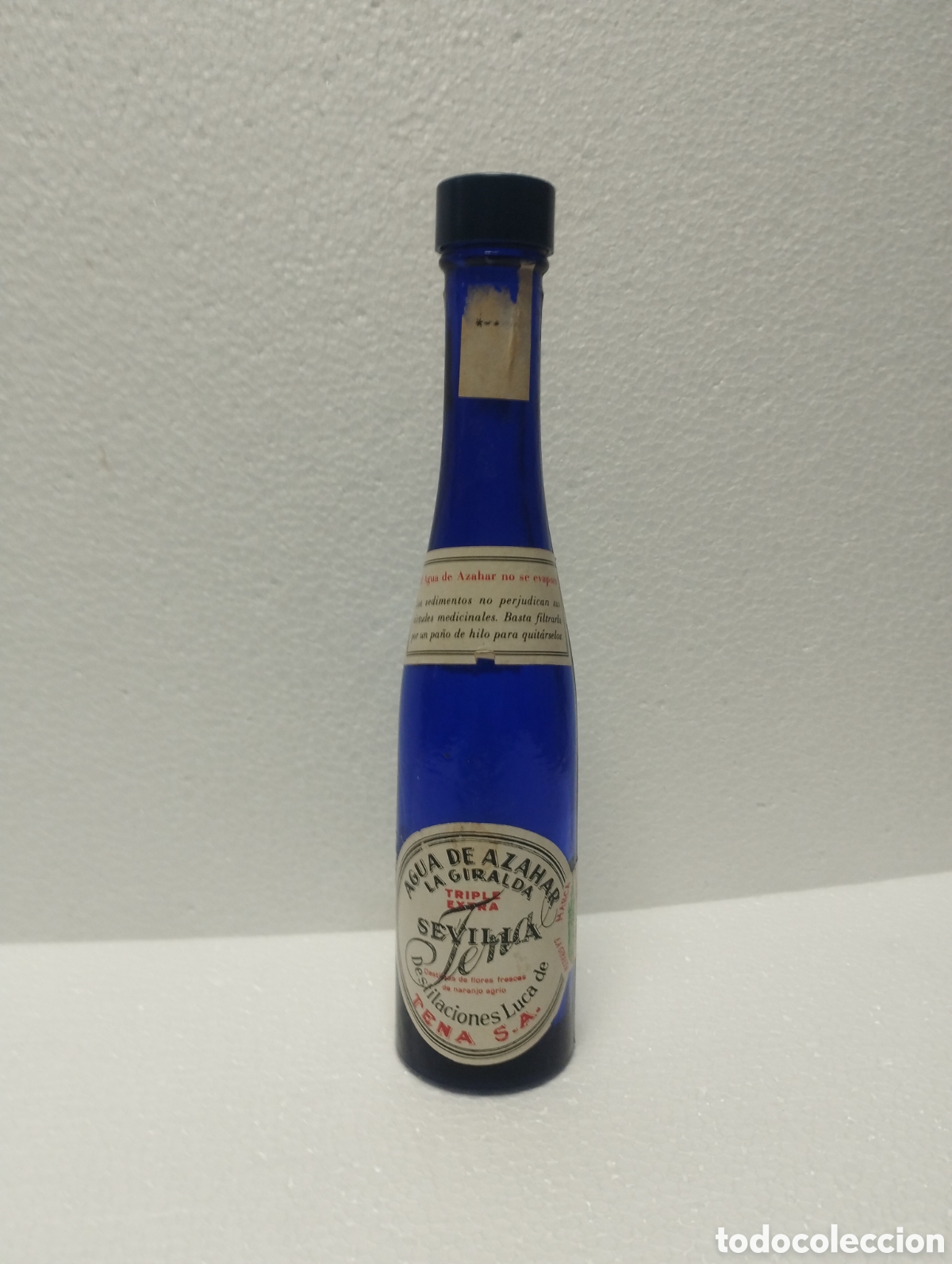 Coleccionismo de vinos y licores: AGUA DE AZAHAR LA GIRALDA SEVILLA , MED. ALTO 24 CM. TAPON BAQUELITA