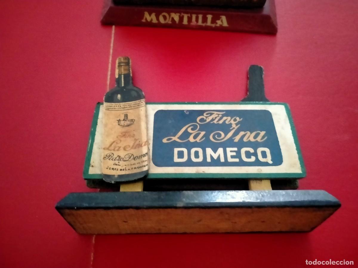 Coleccionismo de vinos y licores: servilleteros antiguos de fundador domec madera
