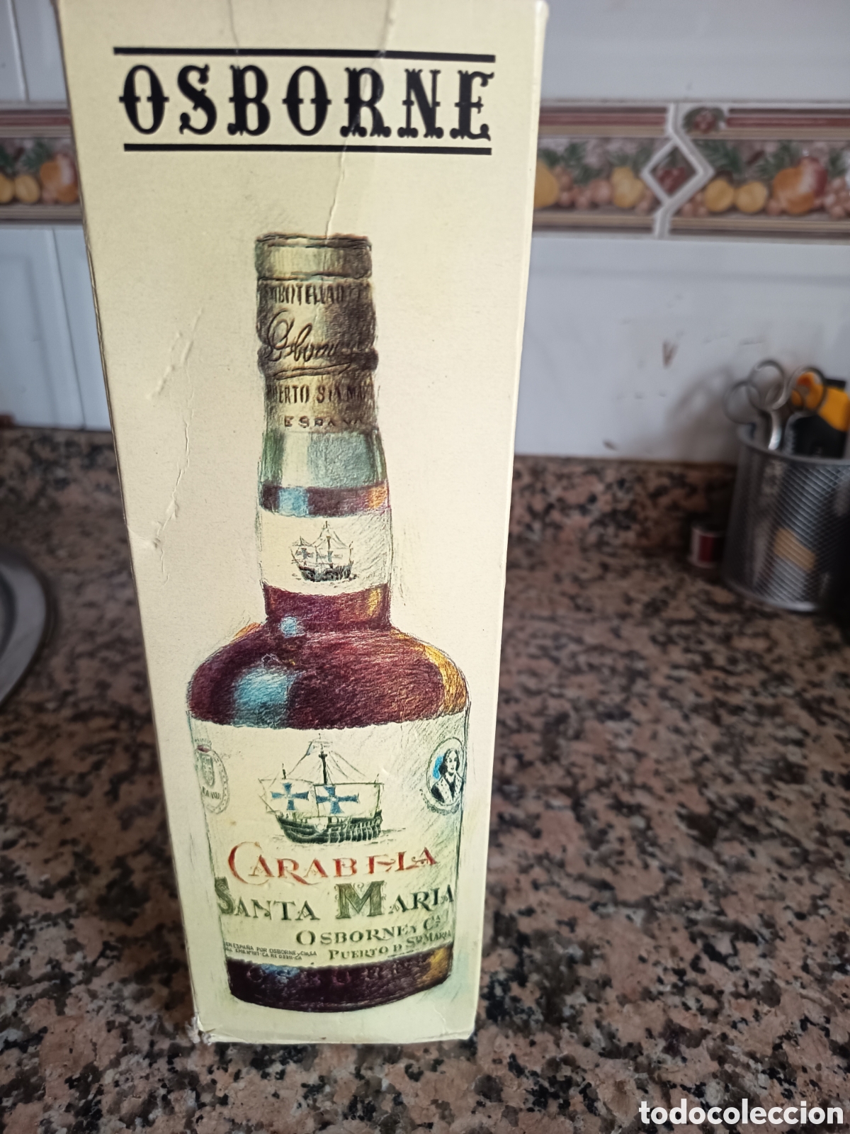 Coleccionismo de vinos y licores: Brandy Carabela Osborne Puerto Santa Mar&iacute;a