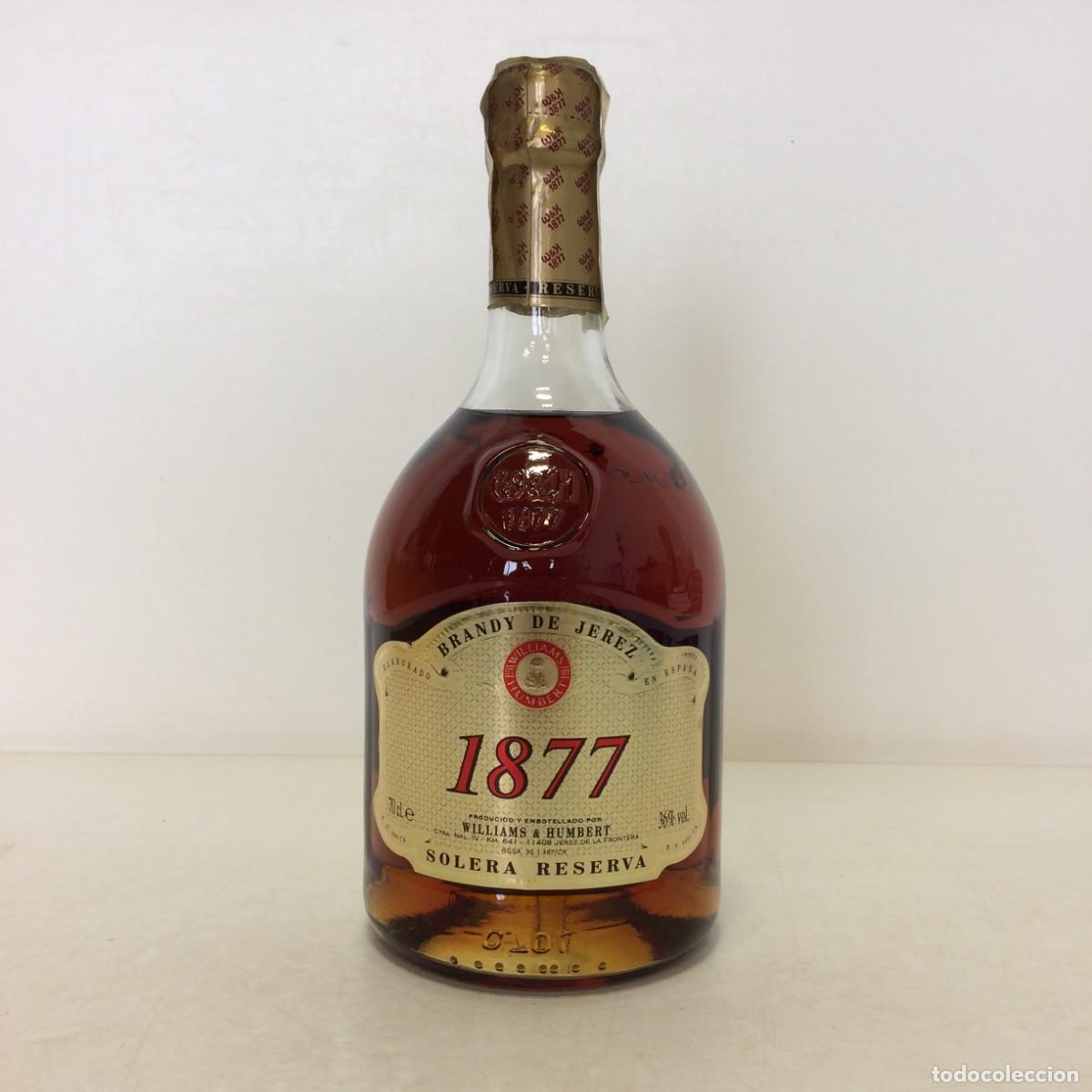 Coleccionismo de vinos y licores: Brandy: 1877 Solera Reserva Brandy de Jerez, Williams & Humbert (Jerez)