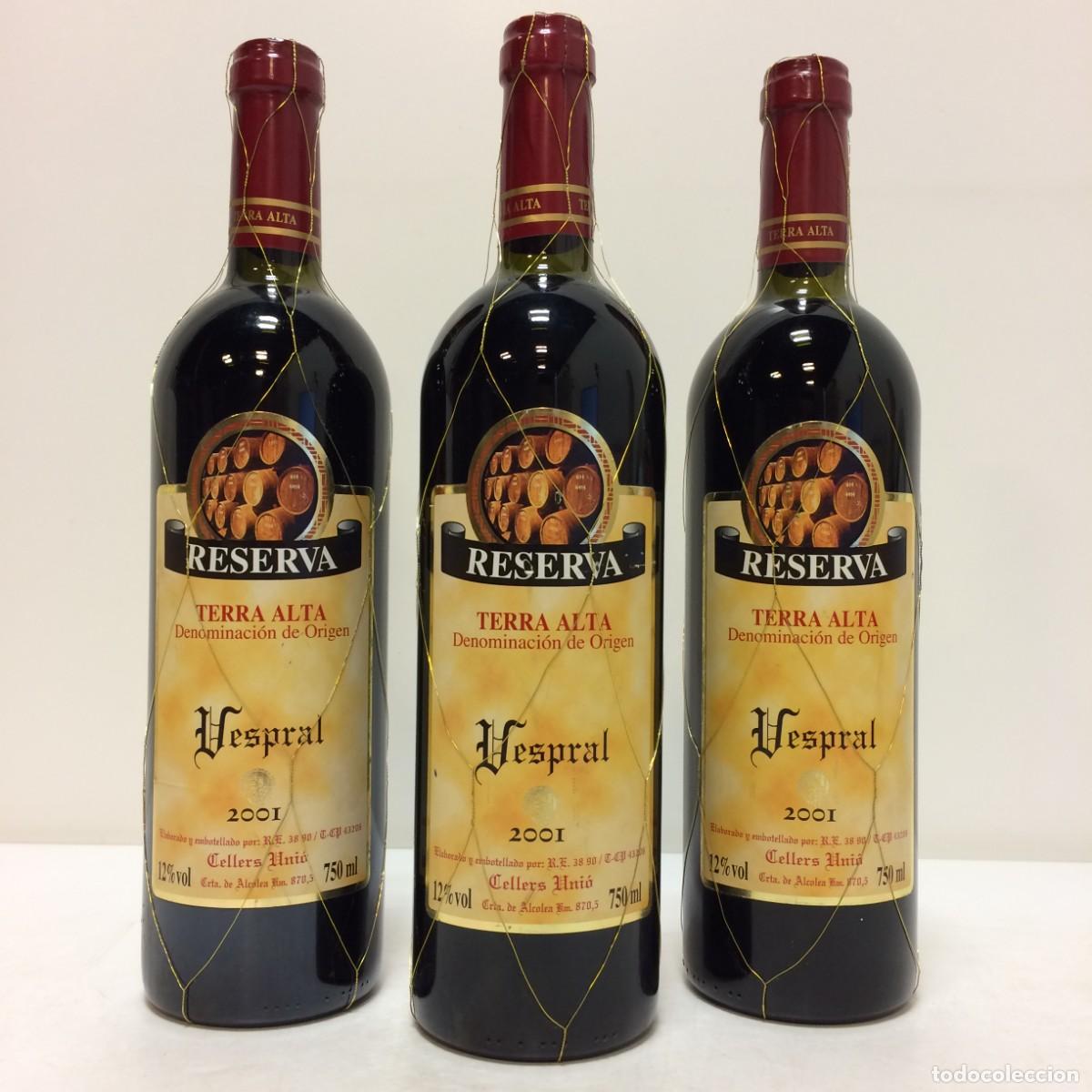 Coleccionismo de vinos y licores: Vino: 2001 Vespral Reserva, Cellers Unio (Tierra Alta)