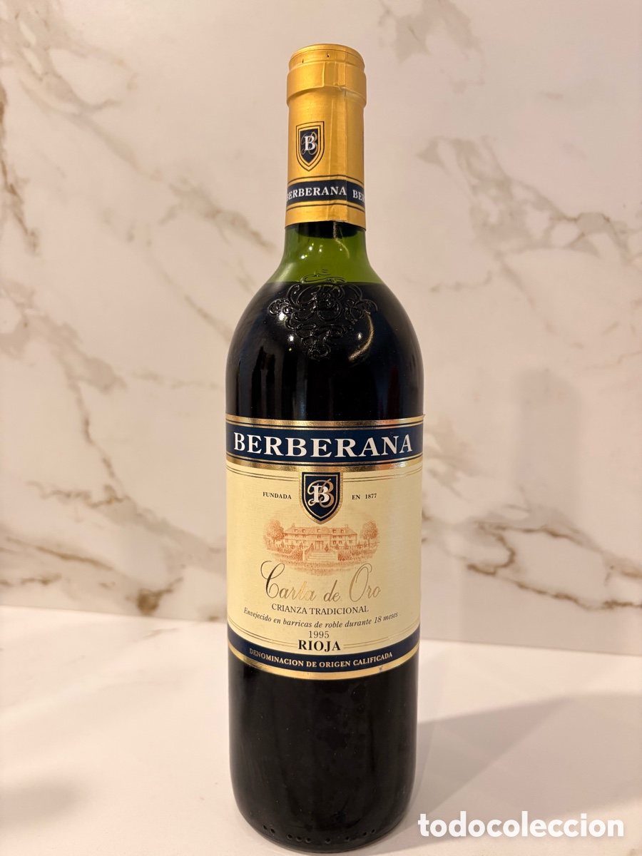 Coleccionismo de vinos y licores: Vino Berberana Carta de Oro 1995