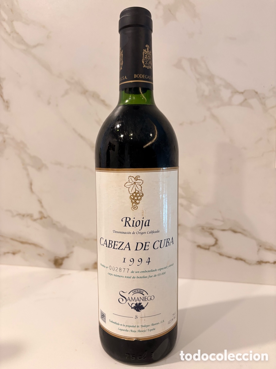 Coleccionismo de vinos y licores: Vino Cabeza de Cuba 1994