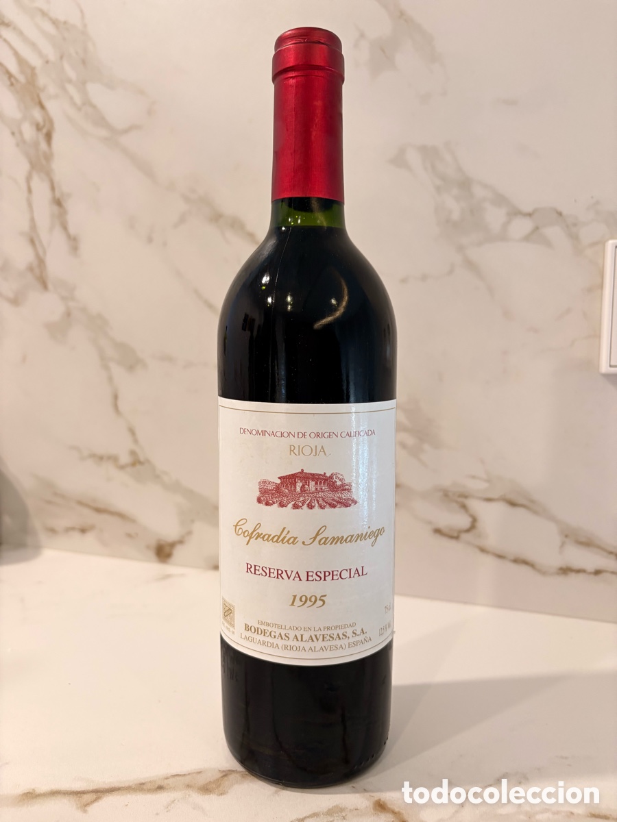 Coleccionismo de vinos y licores: Vino Cofrad&iacute;a Solar De Samaniego Reserva Especial 1995