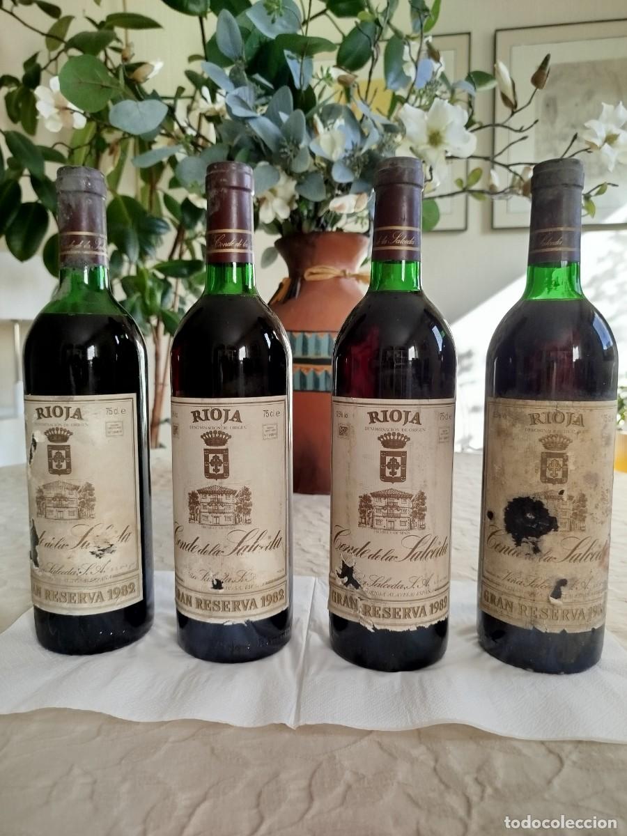 Coleccionismo de vinos y licores: Lote 4 botellas Conde de la Salceda Gran Reserva 1982
