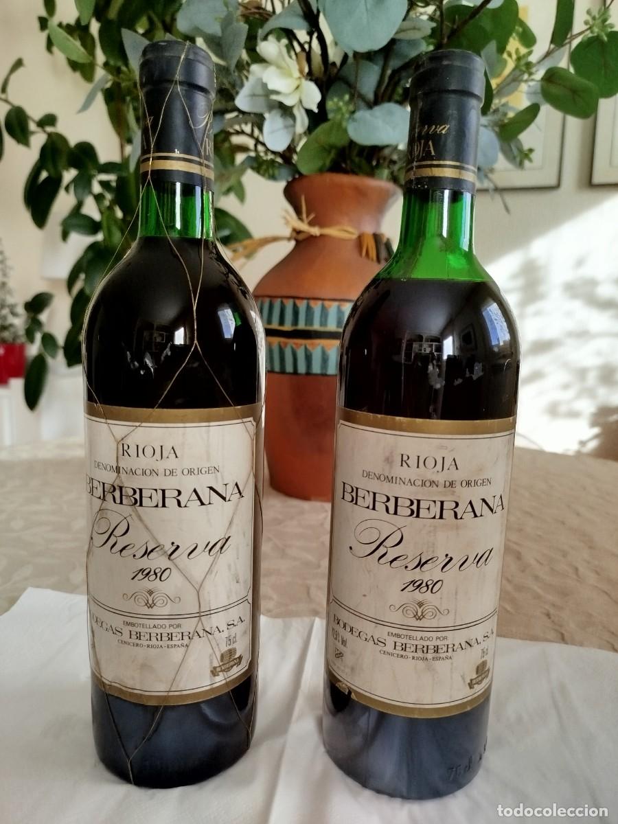 Coleccionismo de vinos y licores: Lote 2 botellas Berberana Reserva 1980