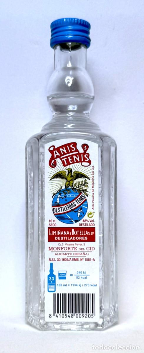 Coleccionismo de vinos y licores: BOTELLIN ANIS TENIS de MONFORTE DEL CID