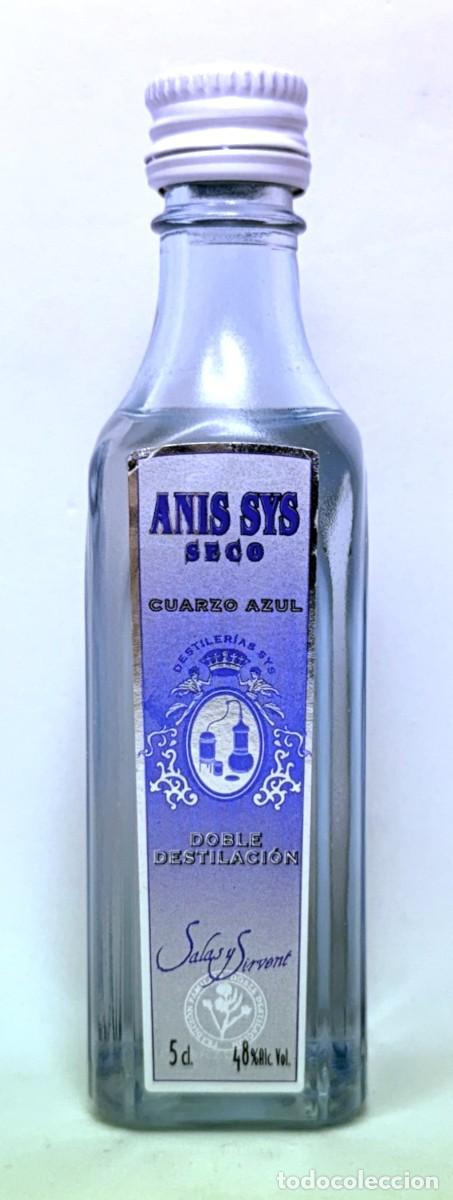 Coleccionismo de vinos y licores: BOTELLIN ANIS SYS SECO CUARZO AZUL