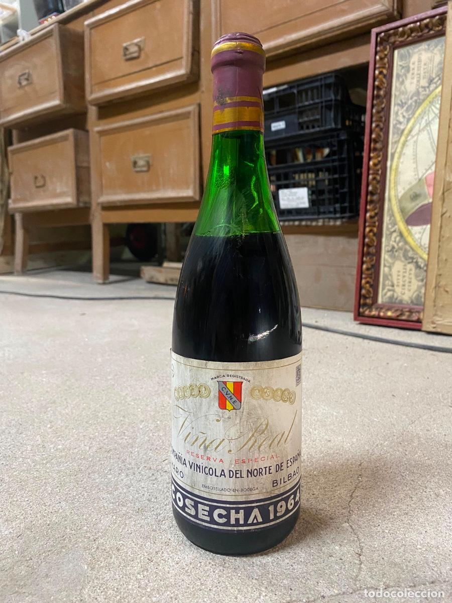 Coleccionismo de vinos y licores: Botella vino tinto vi&ntilde;a real cosecha especial reserva 1964 ver fotos