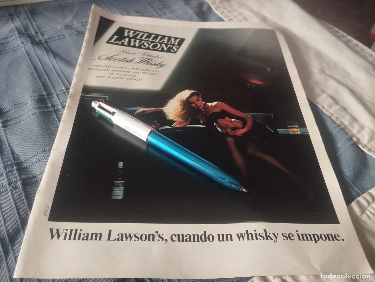Coleccionismo de vinos y licores: WHISKY WILLIAM LAWSON'S ANUNCIO PUBLICIDAD REVISTA 1989