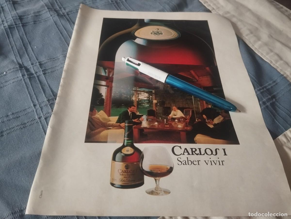 Coleccionismo de vinos y licores: CARLOS I BRANDY SOLERA ESPECIAL PEDRO DOMECQ ANUNCIO PUBLICIDAD REVISTA 1989 BONITO PARA ENMARCAR