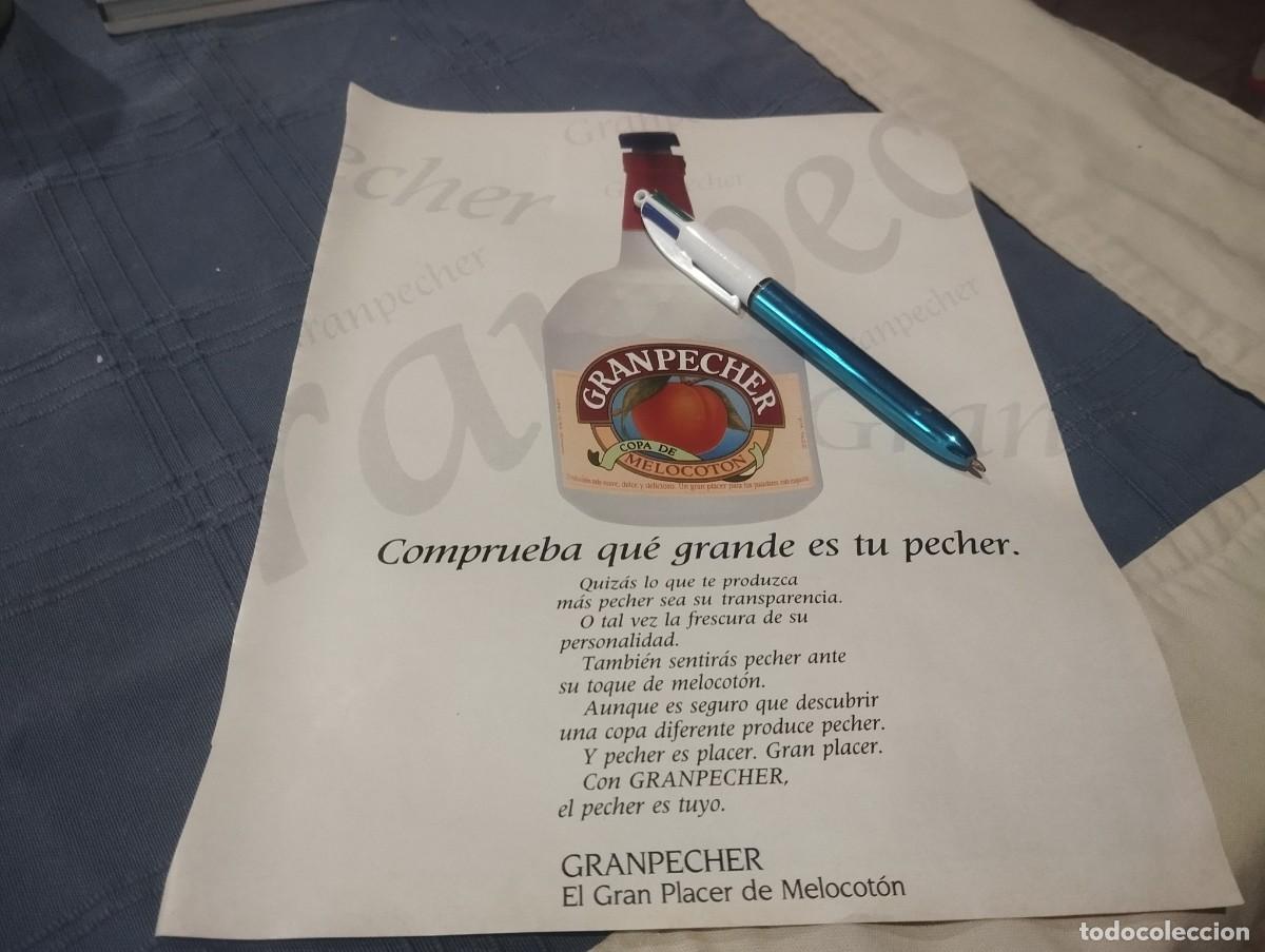 Coleccionismo de vinos y licores: GRANPECHER LICOR MELOCOTON ANUNCIO PUBLICIDAD REVISTA 1989 BONITO PARA ENMARCAR
