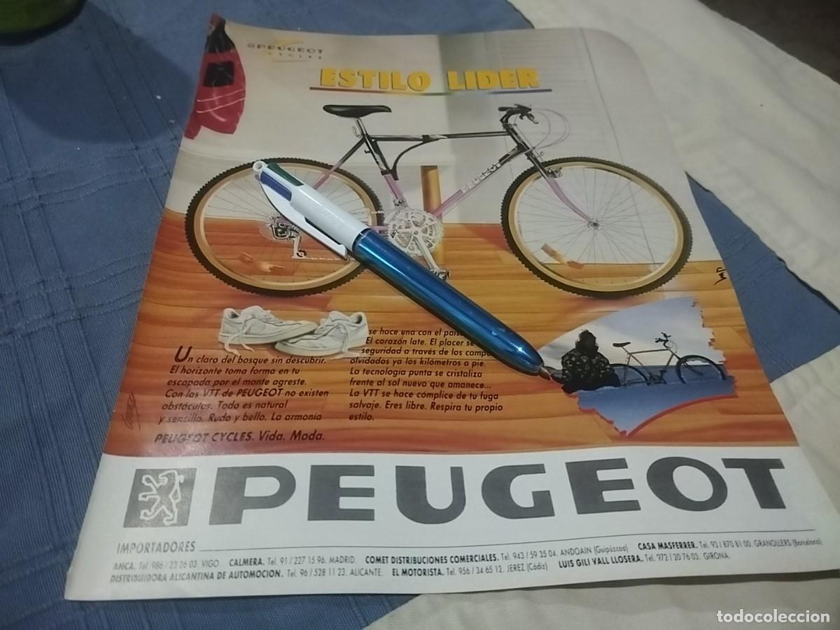 Coleccionismo de vinos y licores: BICICLETA PEUGEOT ANUNCIO PUBLICIDAD REVISTA 1989 BONITO PARA ENMARCAR