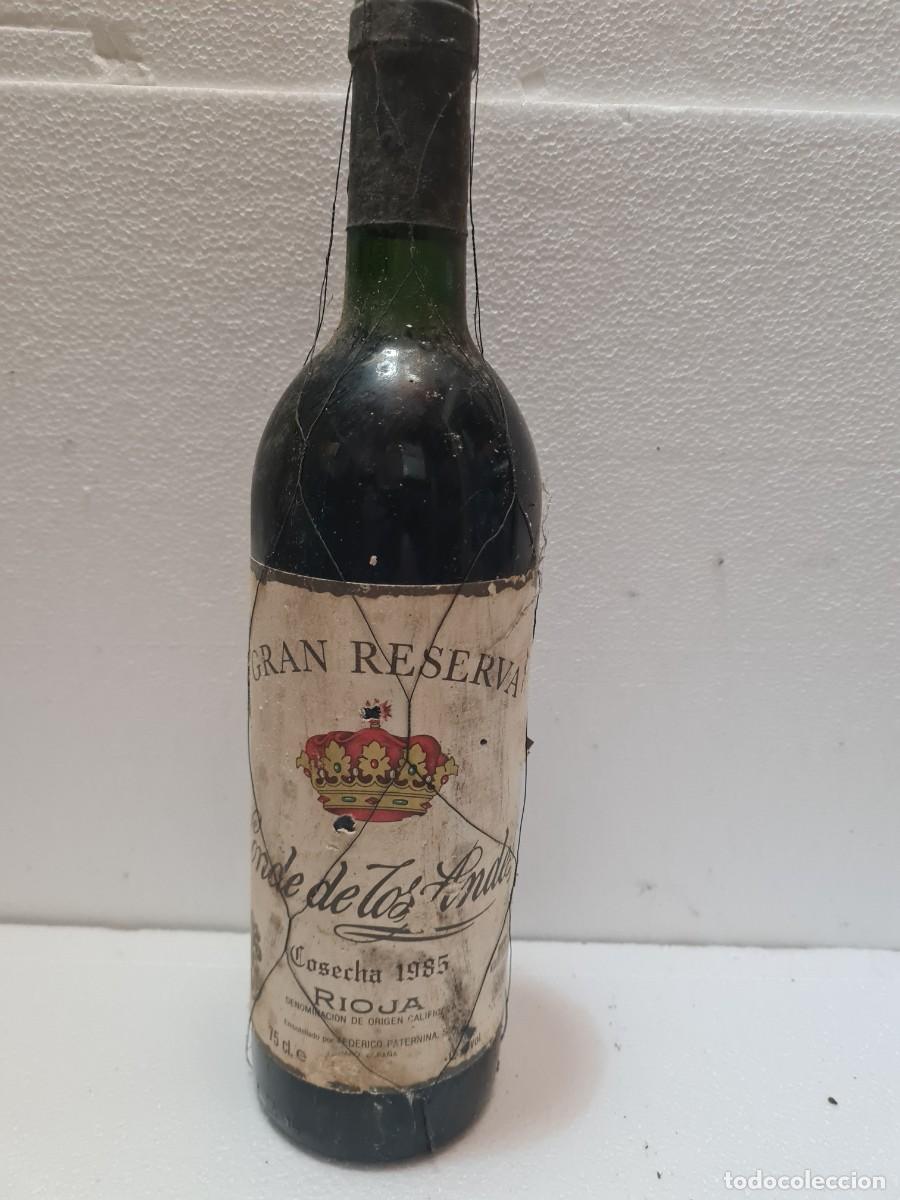 Coleccionismo de vinos y licores: Botella Vino Rioja Conde de los Andes Gran Reserva 1985 - Bodegas Paternina - Excelente Nivel