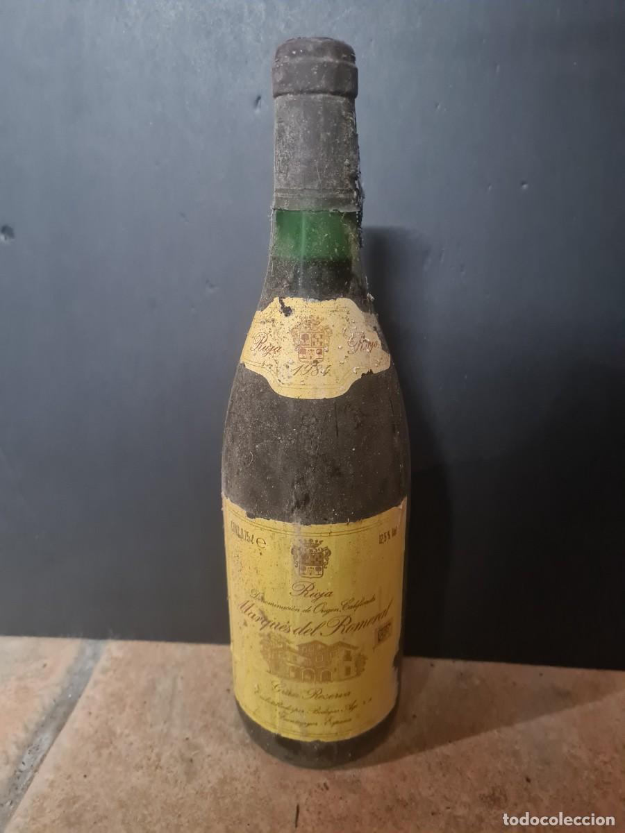 Coleccionismo de vinos y licores: Botella Vino Rioja Marqu&eacute;s del Romeral Gran Reserva 1984 - Bodegas Age - Excelente Nivel