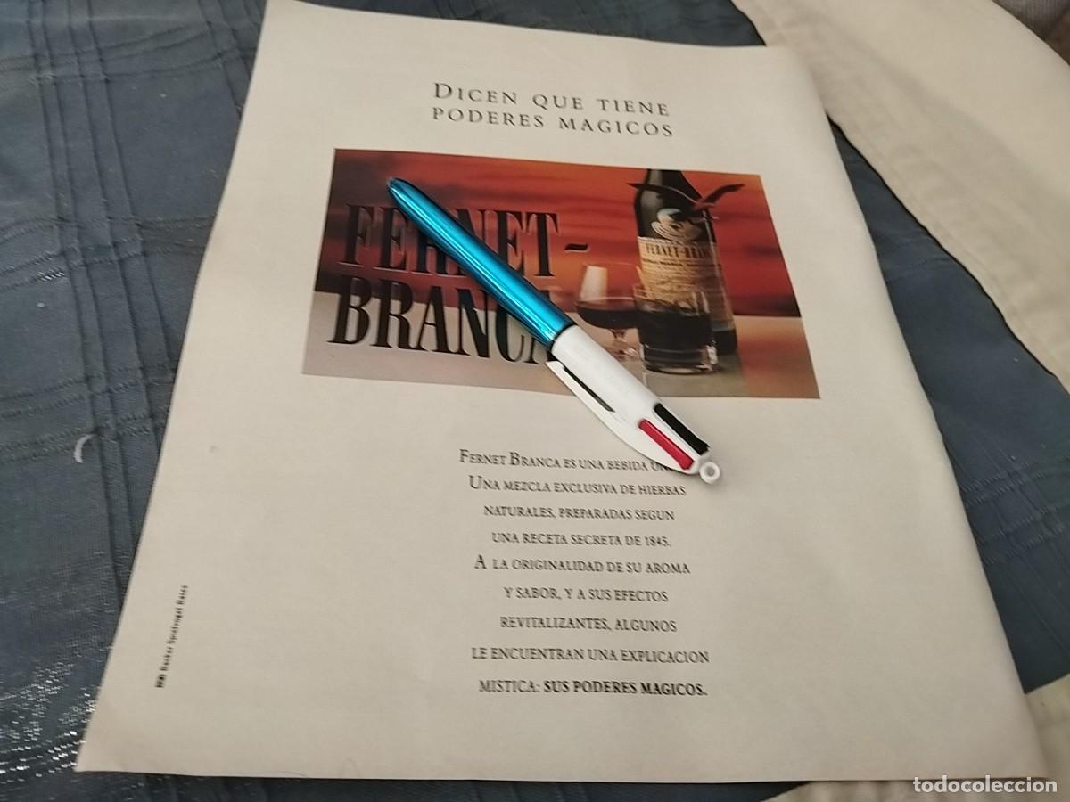 Coleccionismo de vinos y licores: FERNET BRANCA ANUNCIO PUBLICIDAD REVISTA 1989 BONITO PARA ENMARCAR