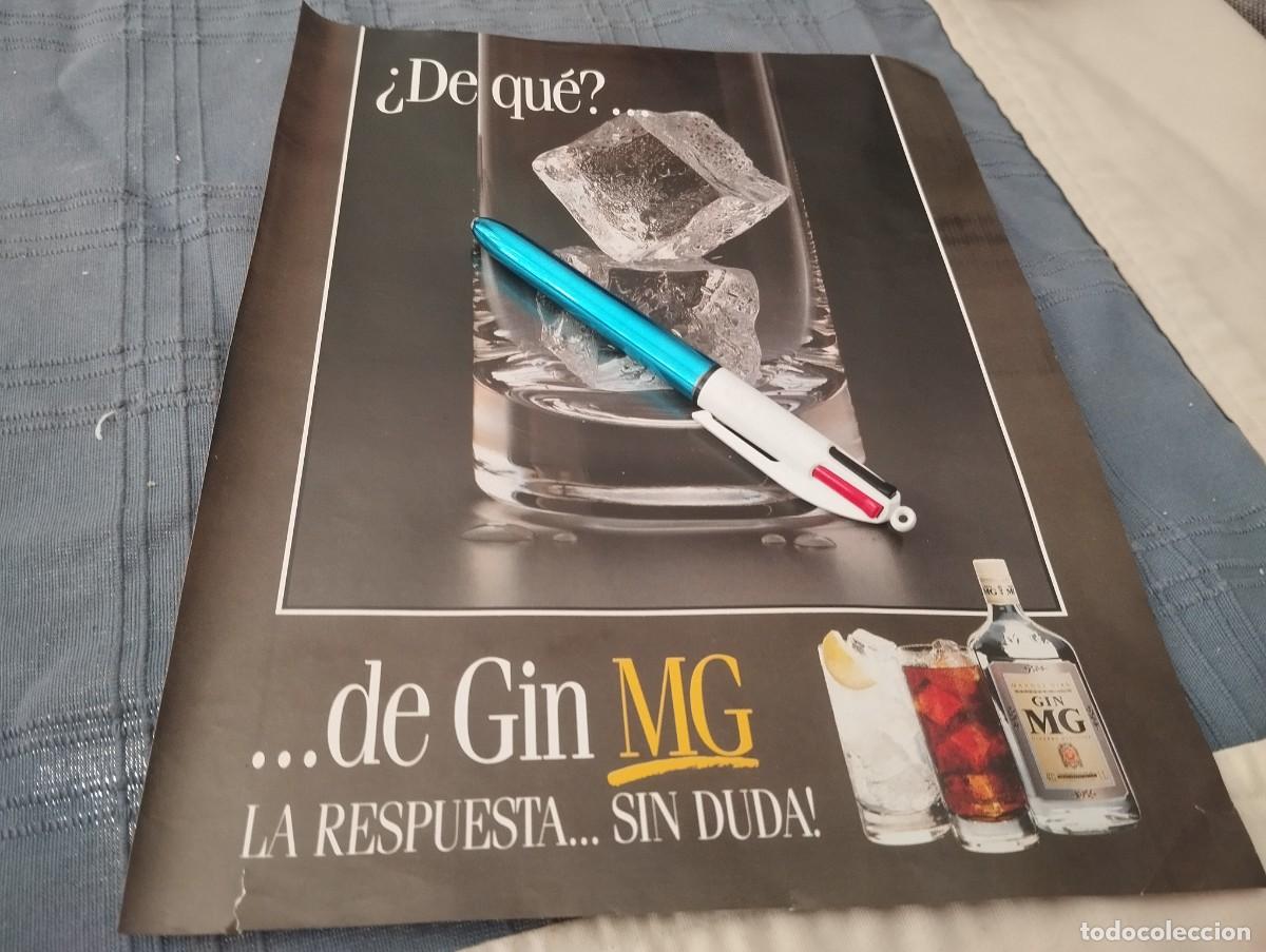 Coleccionismo de vinos y licores: GINEBRA MG REVERSO GINEBRA GORDON'S ANUNCIO PUBLICIDAD REVISTA 1989 BONITO PARA ENMARCAR