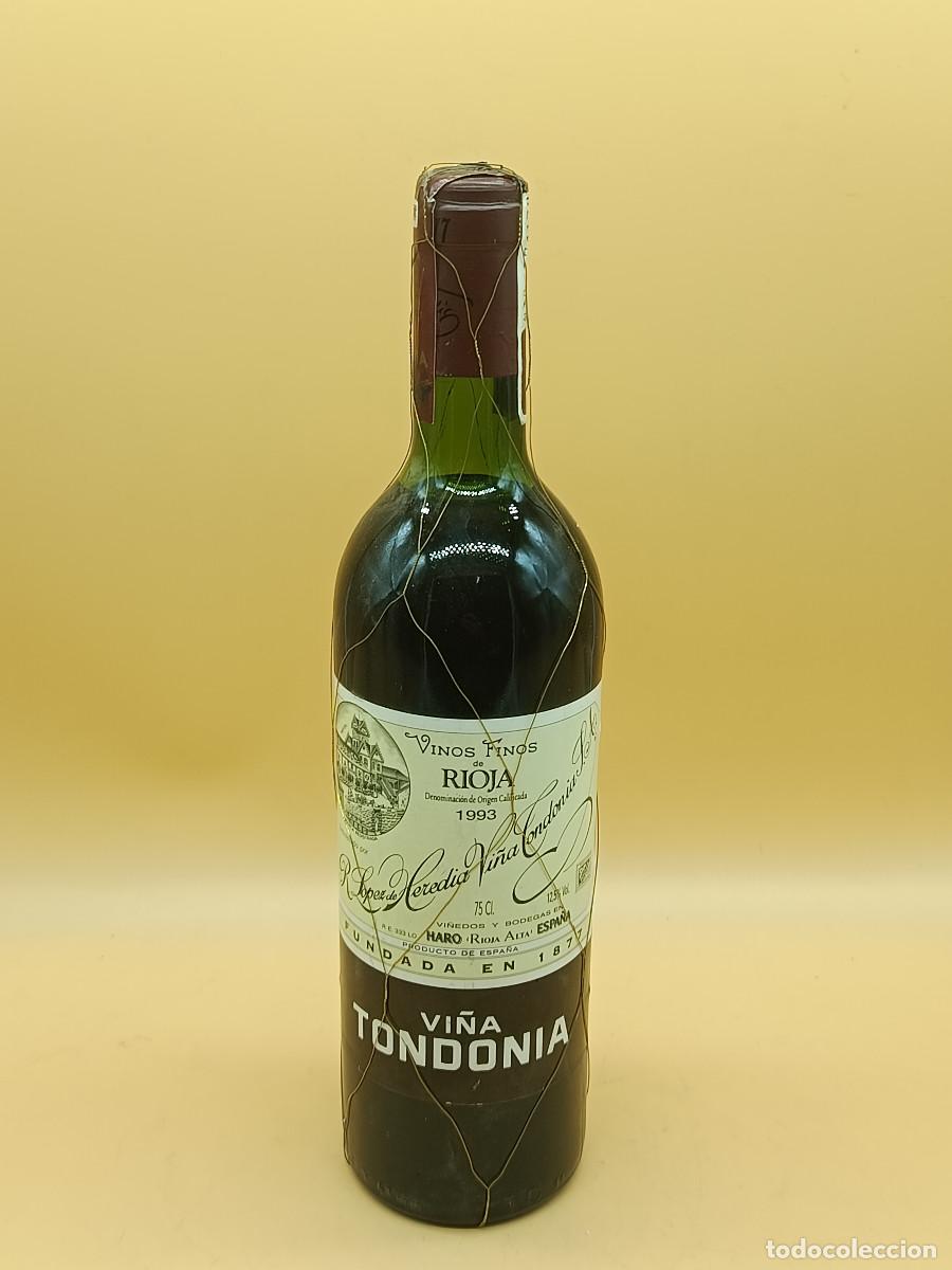 Coleccionismo de vinos y licores: BOTELLA VINO VI&Ntilde;A TONDONIA RESERVA 1993. TINTO RIOJA LOPEZ DE HEREDIA. PRECINTADA. 75CL. LTO.