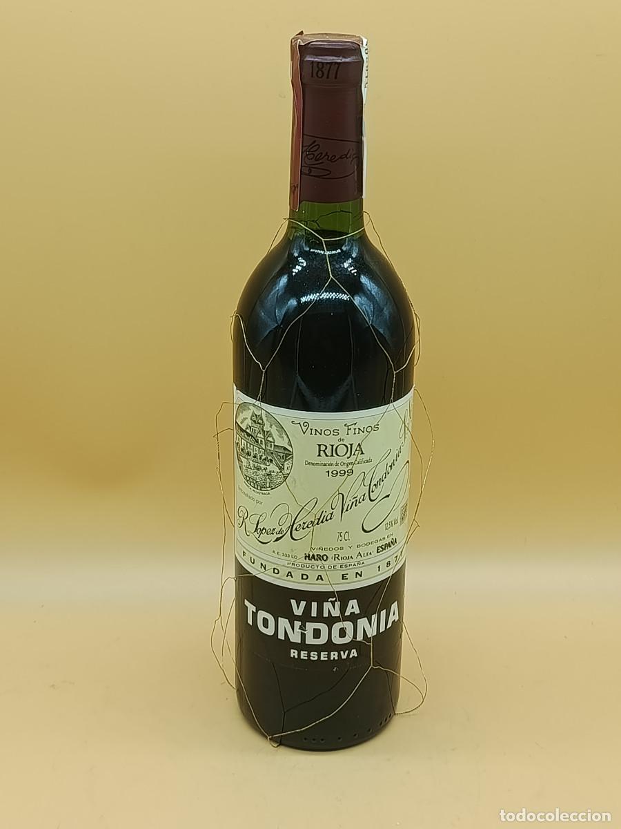 Coleccionismo de vinos y licores: BOTELLA VINO VI&Ntilde;A TONDONIA RESERVA 1999. TINTO RIOJA LOPEZ DE HEREDIA. PRECINTADA. 75CL. LTO.
