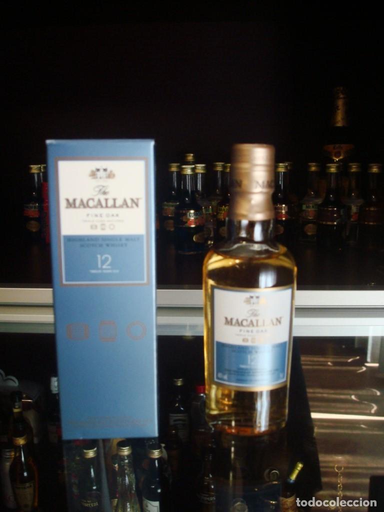 Coleccionismo de vinos y licores: The Macallan Fine Oak Highland Single Malt Scotch Whisky 12 years (Botell&iacute;n con su caja) por abrir