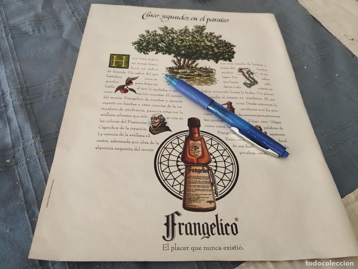 Coleccionismo de vinos y licores: FRANGELICO ANUNCIO PUBLICIDAD REVISTA 1992 PARA ENMARCAR