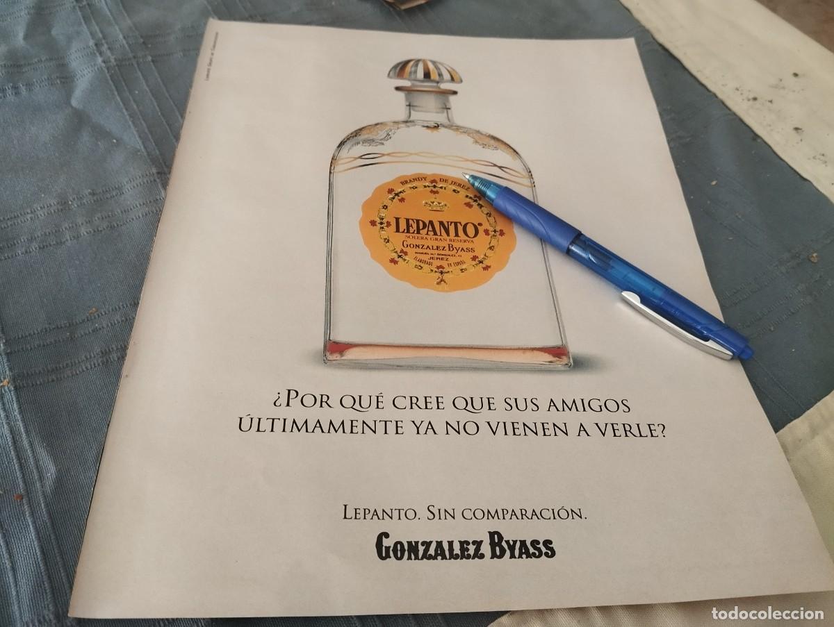 Coleccionismo de vinos y licores: LEPANTO JEREZ GONZALEZ BYASS REVERSO FERROCARRIL RENFE ANUNCIO PUBLICIDAD REVISTA 1992 PARA ENMARCAR
