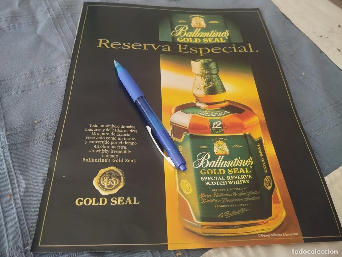Coleccionismo de vinos y licores: WHISKY BALLANTINE'S GOLD SEAL ANUNCIO PUBLICIDAD REVISTA 1992 BONITO PARA ENMARCAR