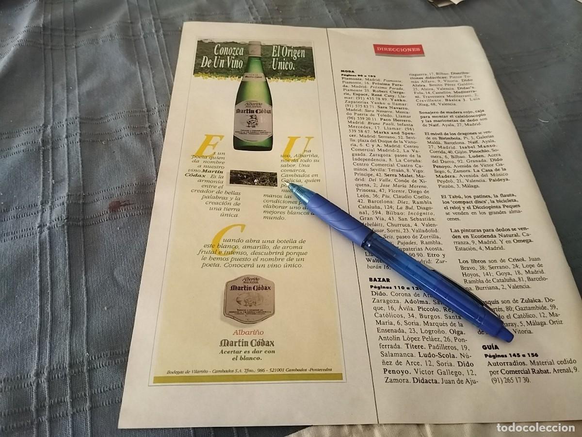Coleccionismo de vinos y licores: MARTIN CODAX. VINO ALBARI&Ntilde;O ANUNCIO PUBLICIDAD REVISTA 1992 BONITO PARA ENMARCAR