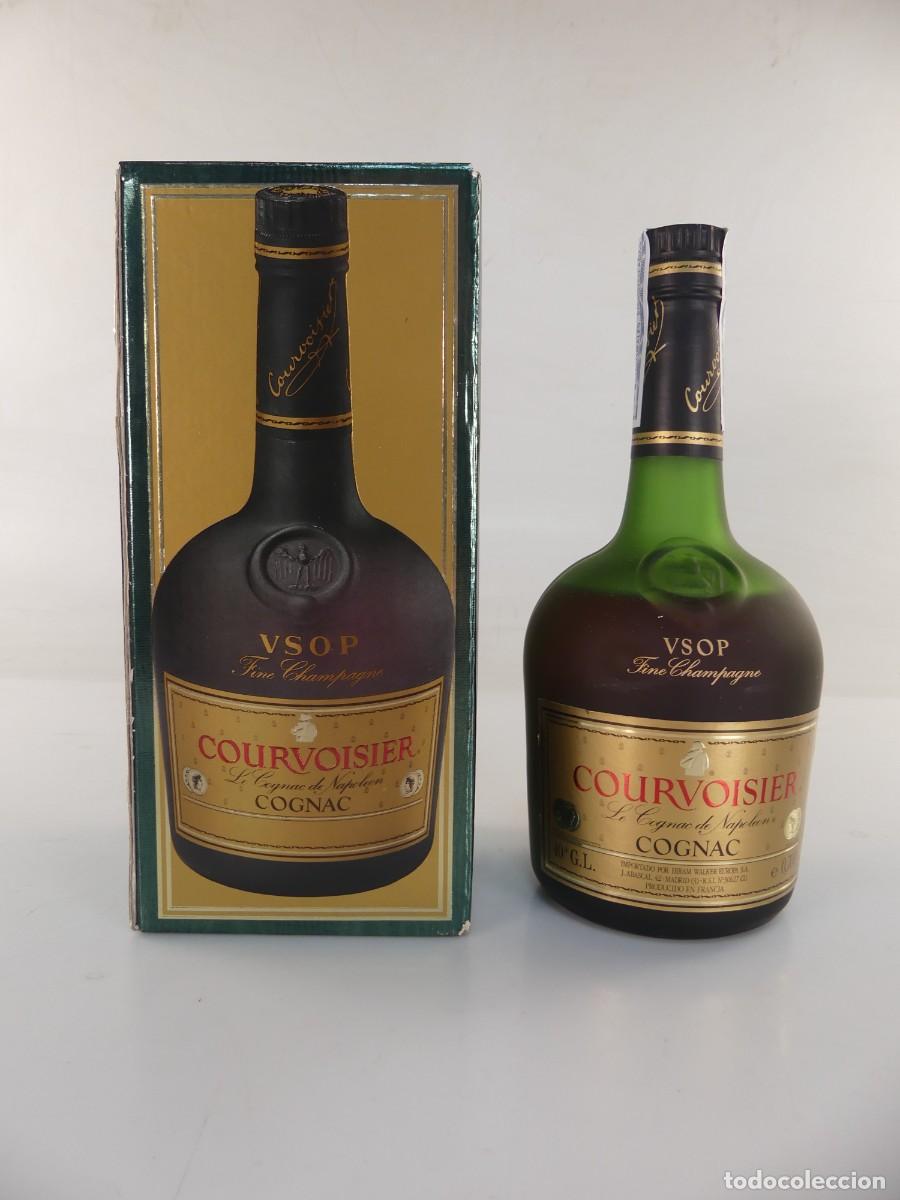 Coleccionismo de vinos y licores: BOTELLA DE COGNAC COURVOISIER VSOP CON CAJA OBJETO DE COLECCI&Oacute;N