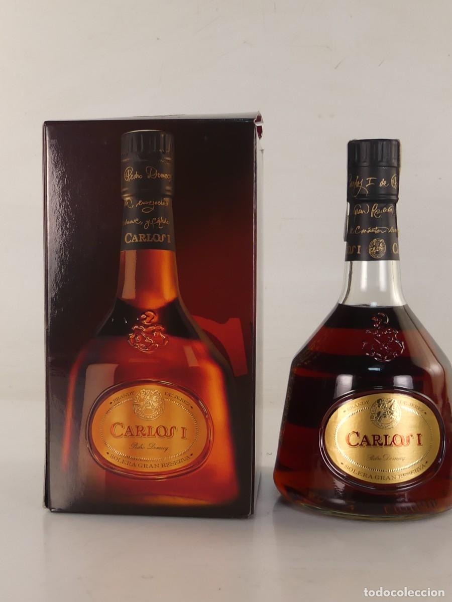 Coleccionismo de vinos y licores: BRANDI DE JEREX CARLOS I PEDRO DOMECQ SOLERA GRAN RESERVA CON CAJA