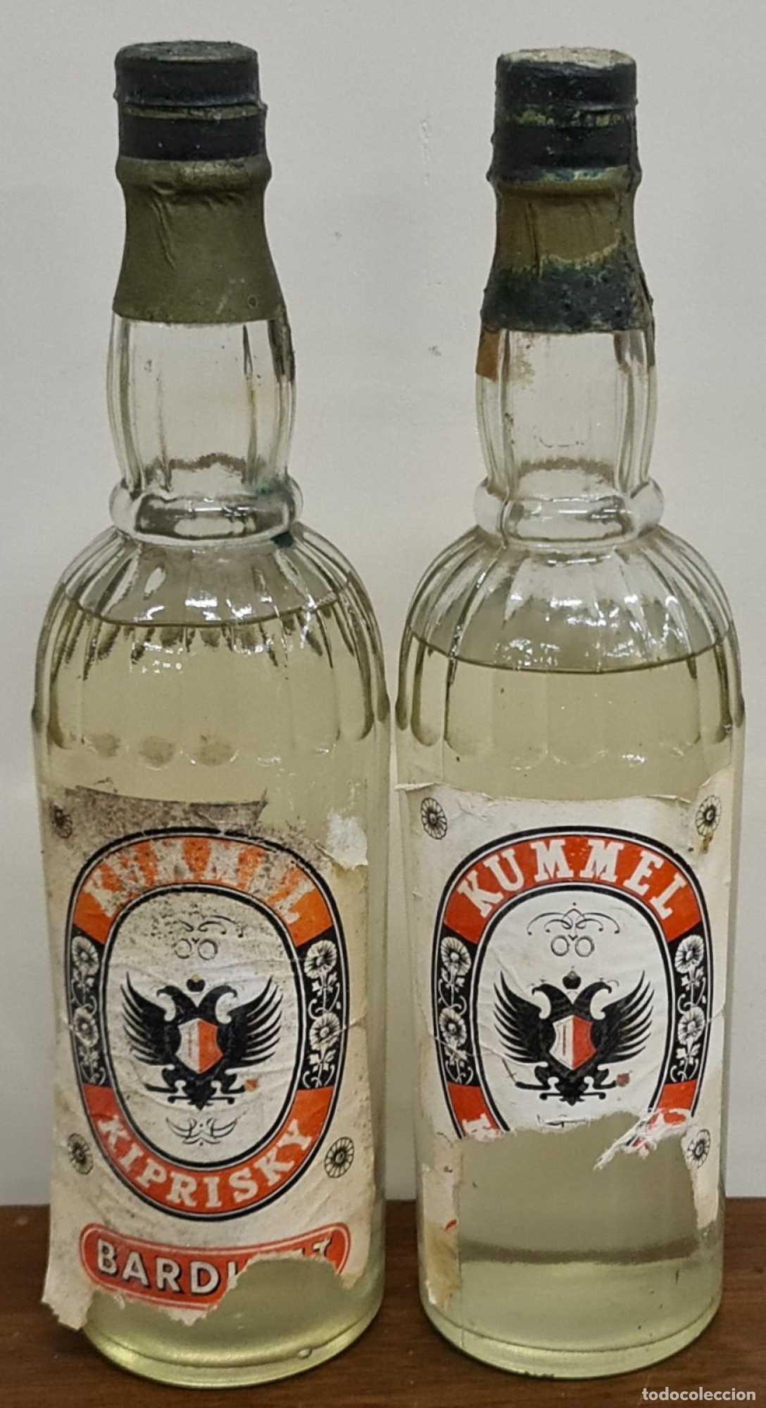 Collectionnisme de vins et liqueurs: VODKA KUMMEL KIPRISKY. BARDINET. 75 CL. 40&ordm;. 2 BOTELLAS. CIRCA 1970.