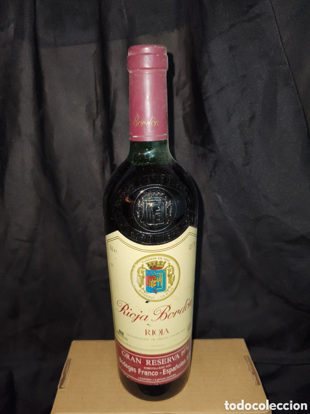 Coleccionismo de vinos y licores: Botella Rioja Bordon Gran Reserva 1978 Bodegas Franco -Espa&ntilde;olas S.A