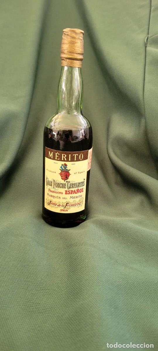 Coleccionismo de vinos y licores: botellita gran ponche Cervantes Marques del Merito