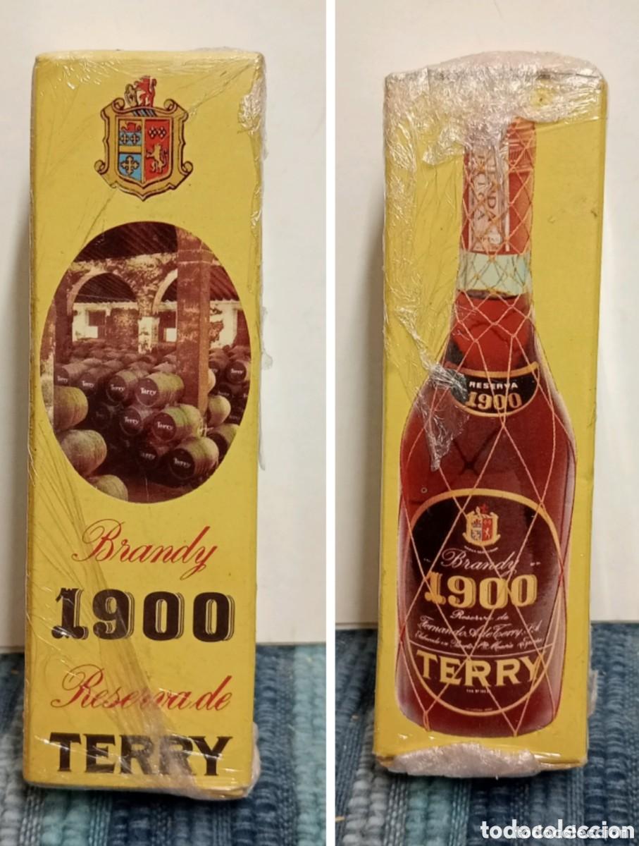 Coleccionismo de vinos y licores: BOTELLITA BOTELL&Iacute;N BRANDY 1900. RESERVA DE TERRY. CON CAJA