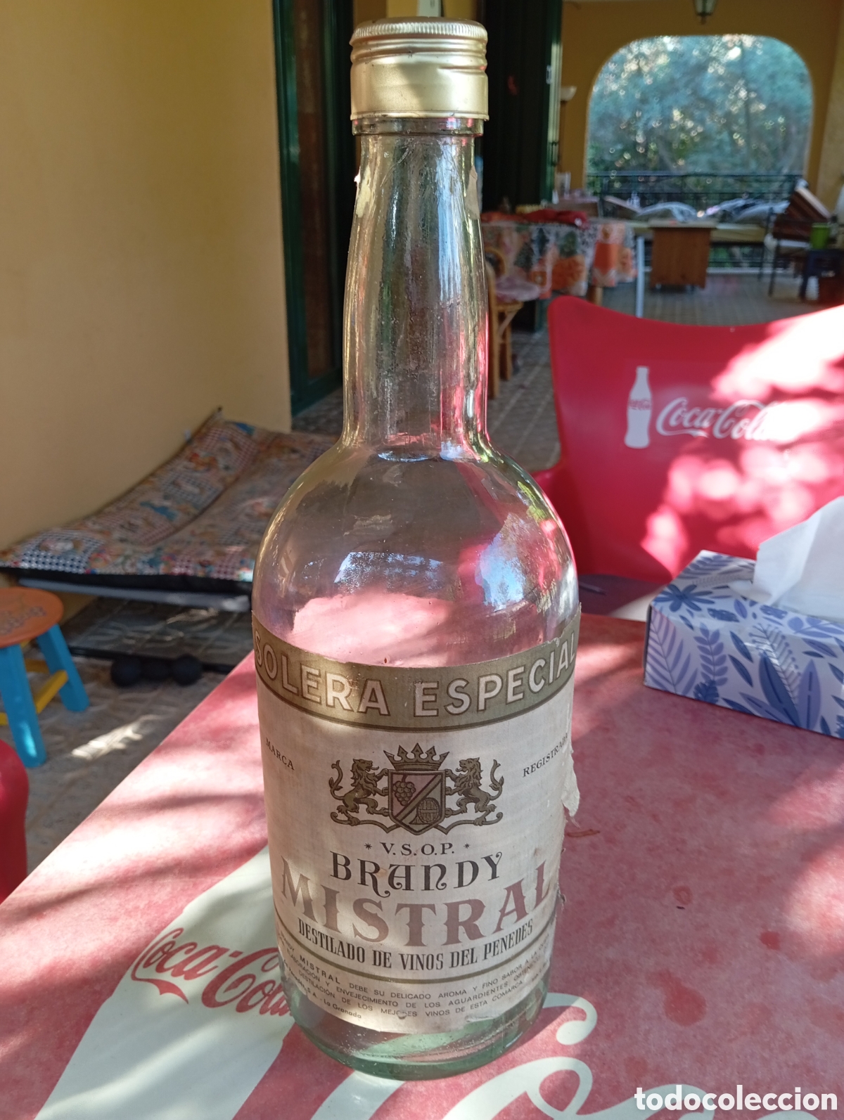 Coleccionismo de vinos y licores: ANTIGUA BOTELLA CINCO LITROS BRANDY MISTRAL