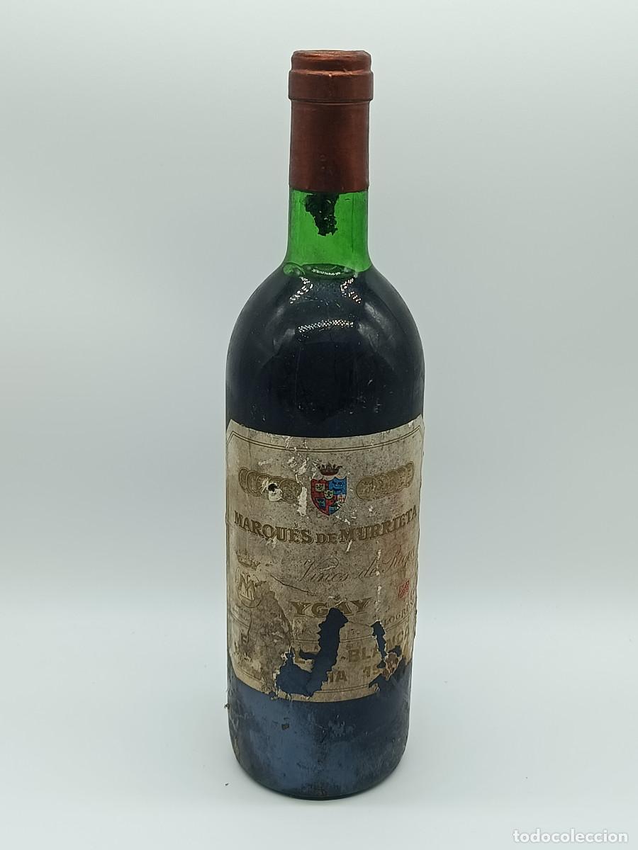 Coleccionismo de vinos y licores: BOTELLA VINO MARQUES DE MURRIETA YGAY A&Ntilde;O ??. ETIQUETA BLANCA. RIOJA TINTO. 75CL. NUNCA ABIERTA.LEER
