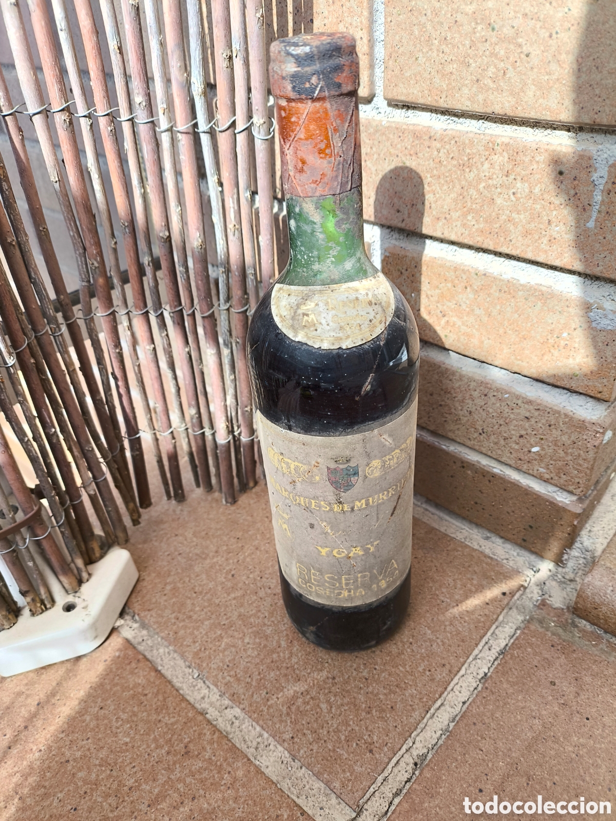 Colecionismo de vinhos e licores: Botella vino Marqu&eacute;s de Murrieta ygay 1954