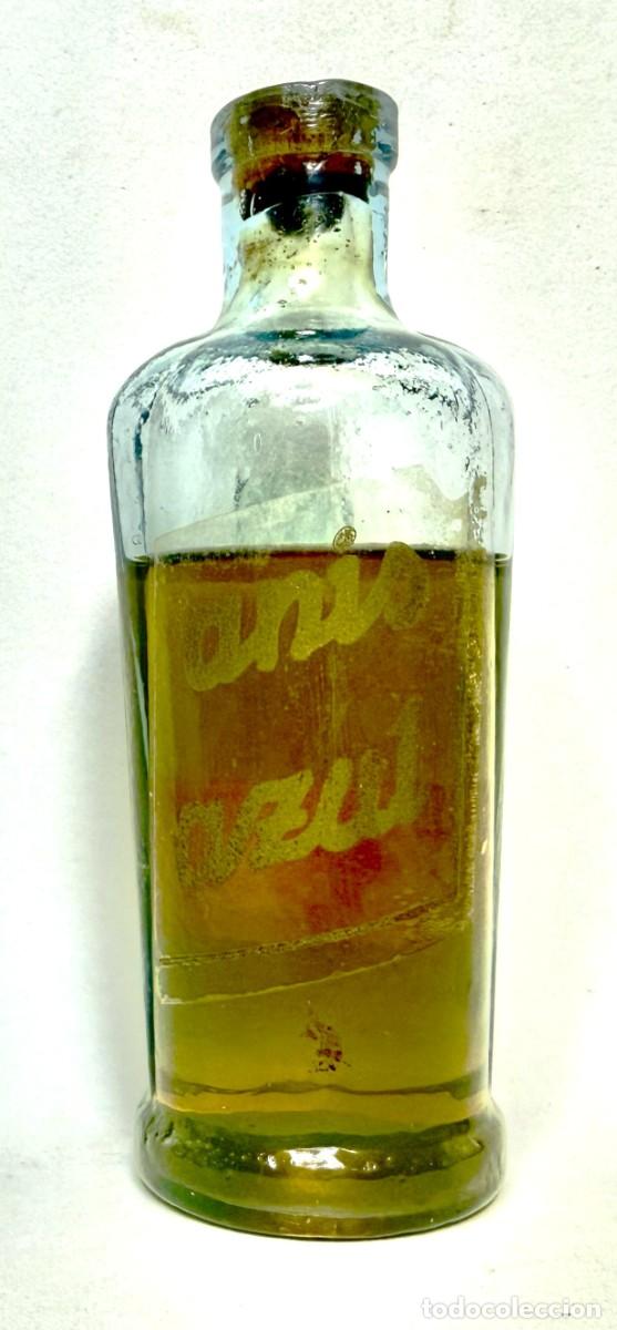 Coleccionismo de vinos y licores: BOTELLIN ANIS AZUL DESTILERIA MONTPLET
