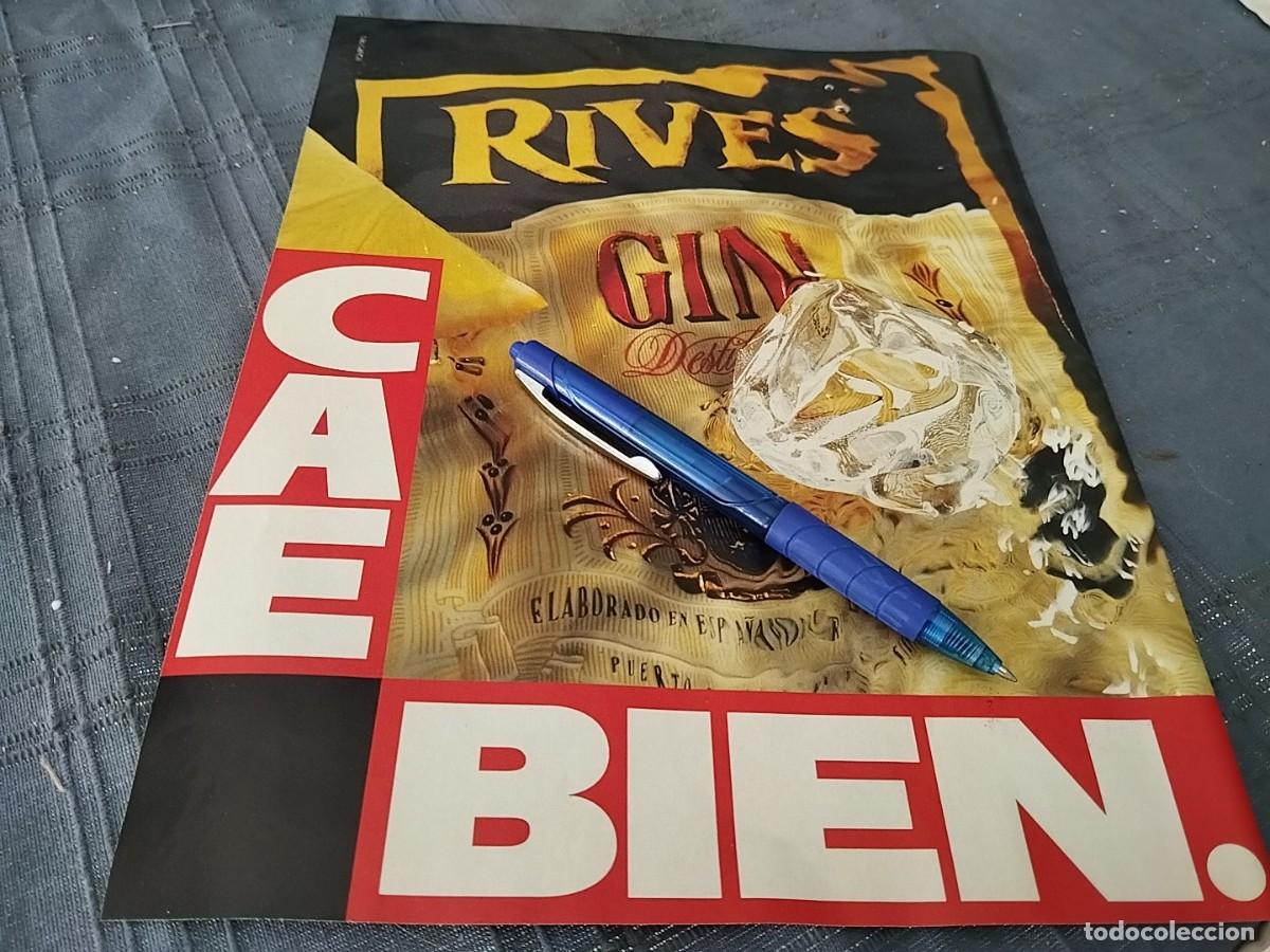 Coleccionismo de vinos y licores: GINEBRA GIN RIVES ANUNCIO PUBLICIDAD REVISTA 1991 BONITO PARA ENMARCAR