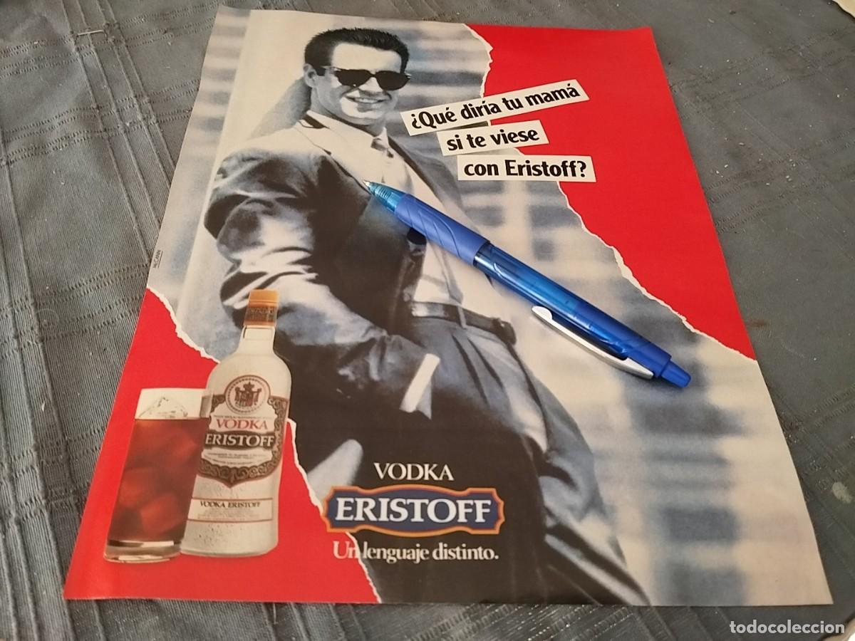 Coleccionismo de vinos y licores: VODKA ERISTOFF ANUNCIO PUBLICIDAD REVISTA 1992 BONITO PARA ENMARCAR