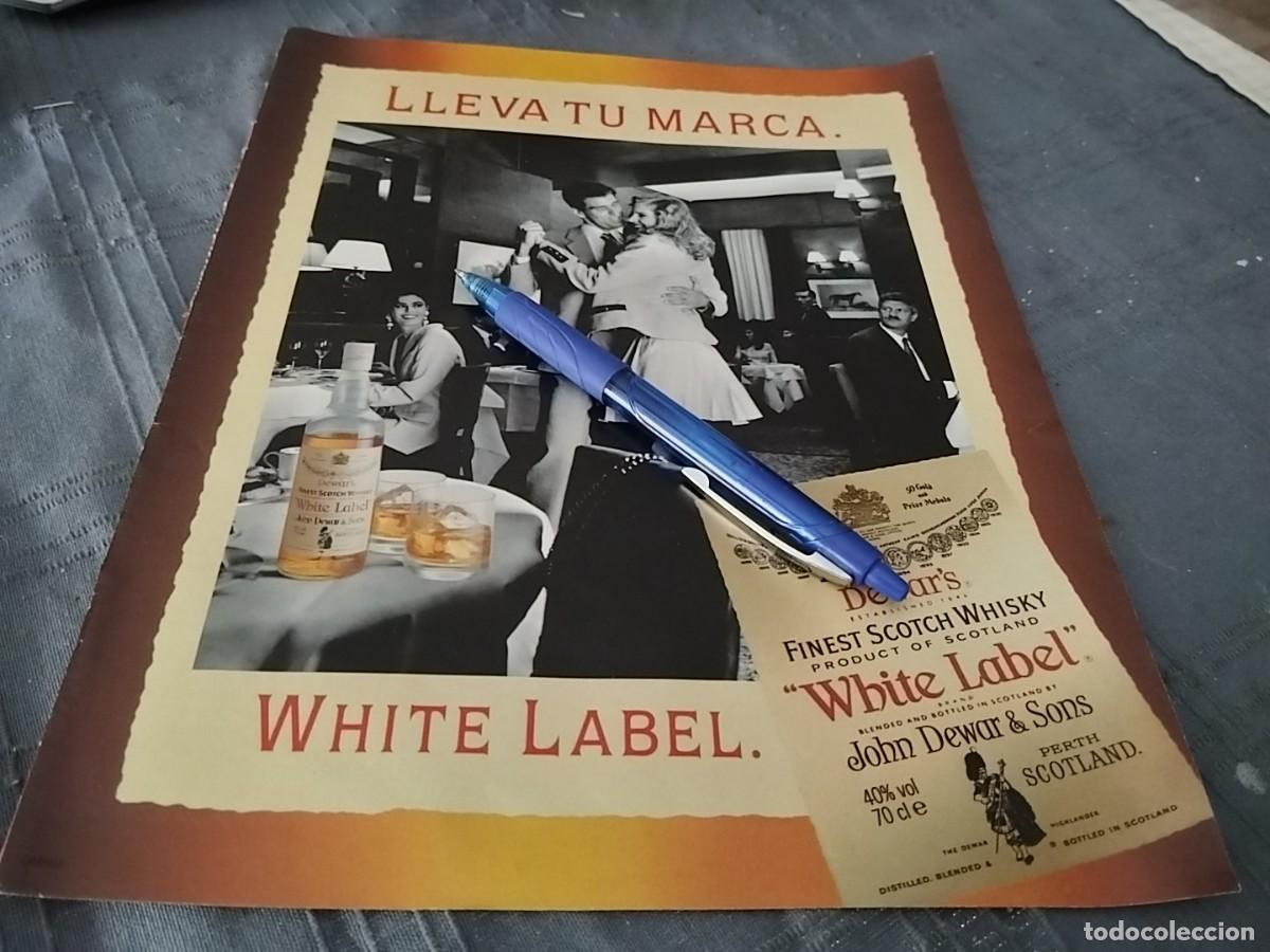 Coleccionismo de vinos y licores: WHISKY WHITE LABELANUNCIO PUBLICIDAD REVISTA 1992 BONITO PARA ENMARCAR