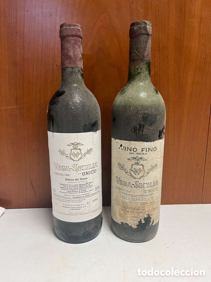 Coleccionismo de vinos y licores: BOTELLAS DE VINO VEGA SICILIA 1964 y 1968