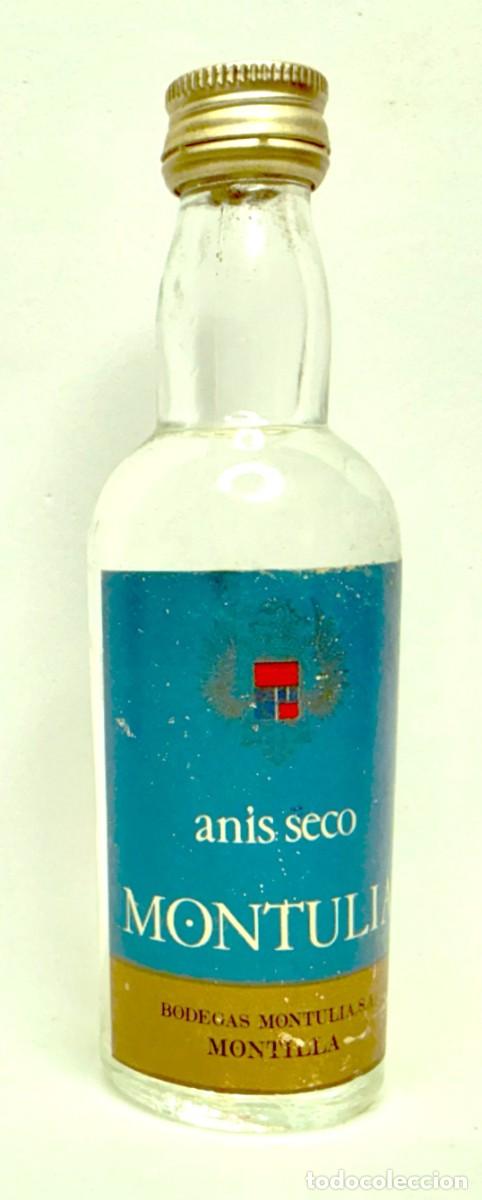 Coleccionismo de vinos y licores: BOTELLIN ANIS SECO MONTULIA