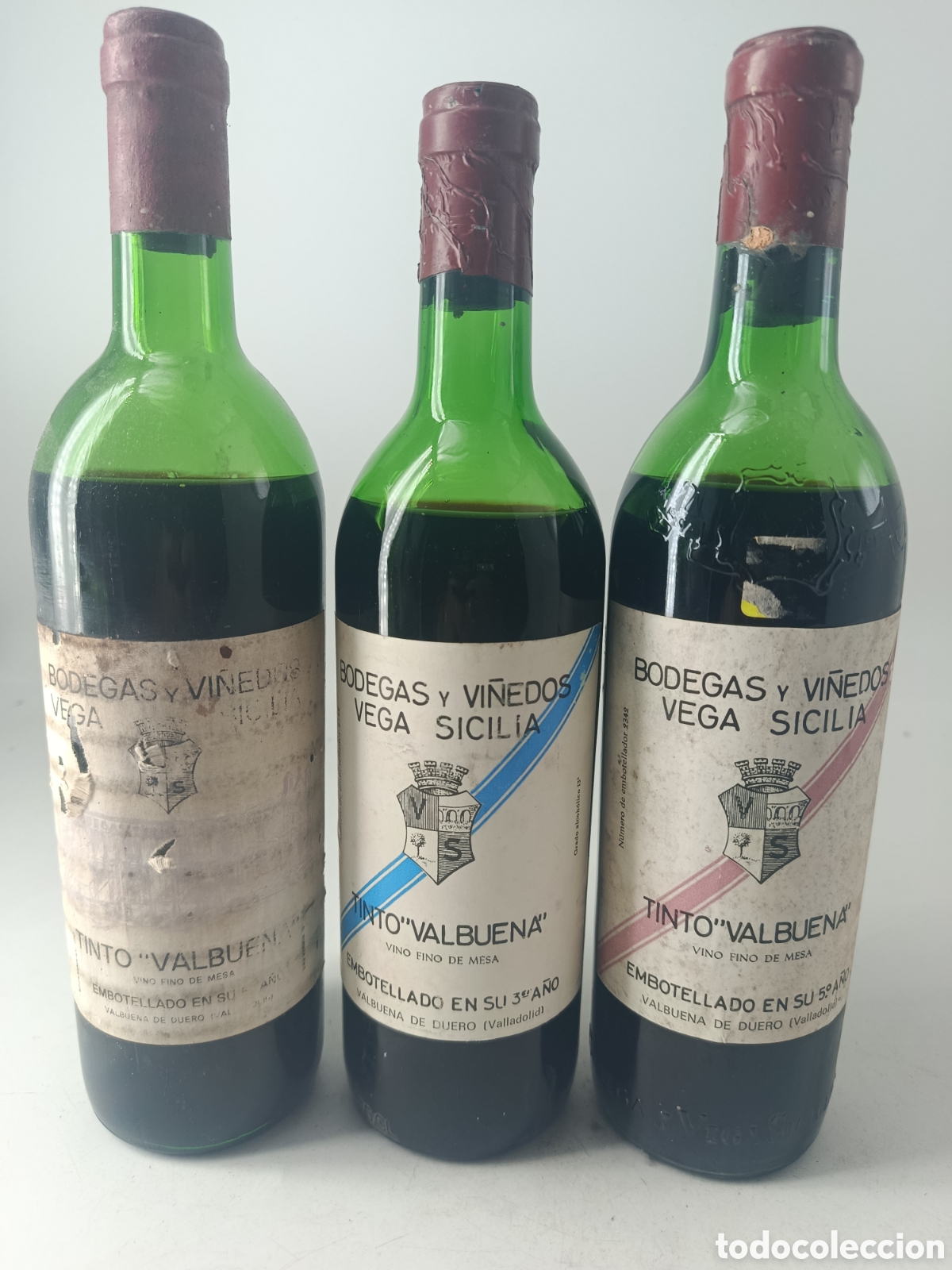Coleccionismo de vinos y licores: Lote botellas Vega Sicilia